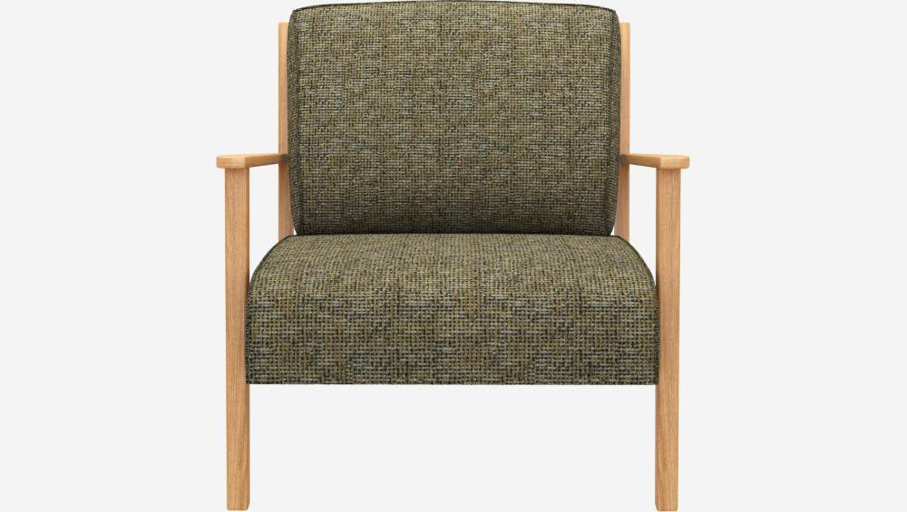 Fauteuil en tissu Alba - Vert orage 