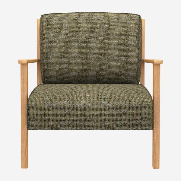 Fauteuil en tissu Alba - Vert orage 