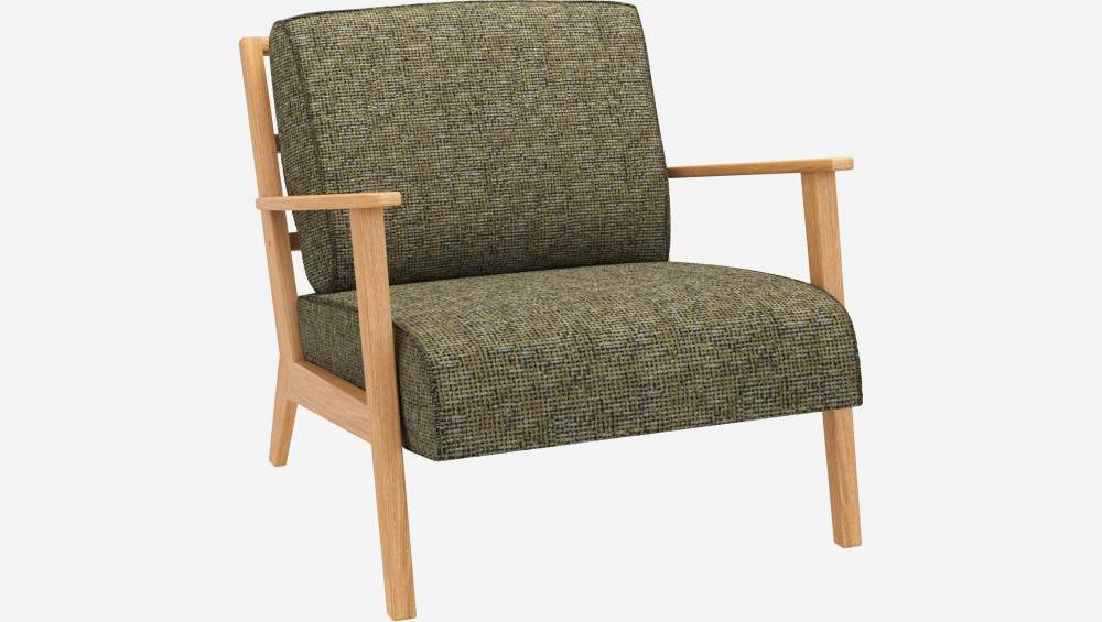 Fauteuil en tissu Alba - Vert orage 