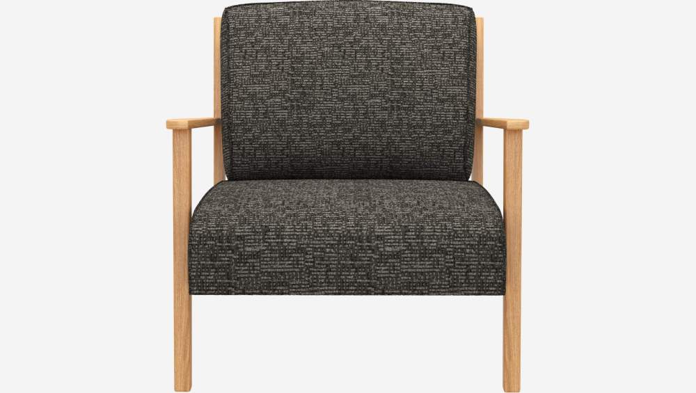 Fauteuil en tissu Alba - Gris nuage 