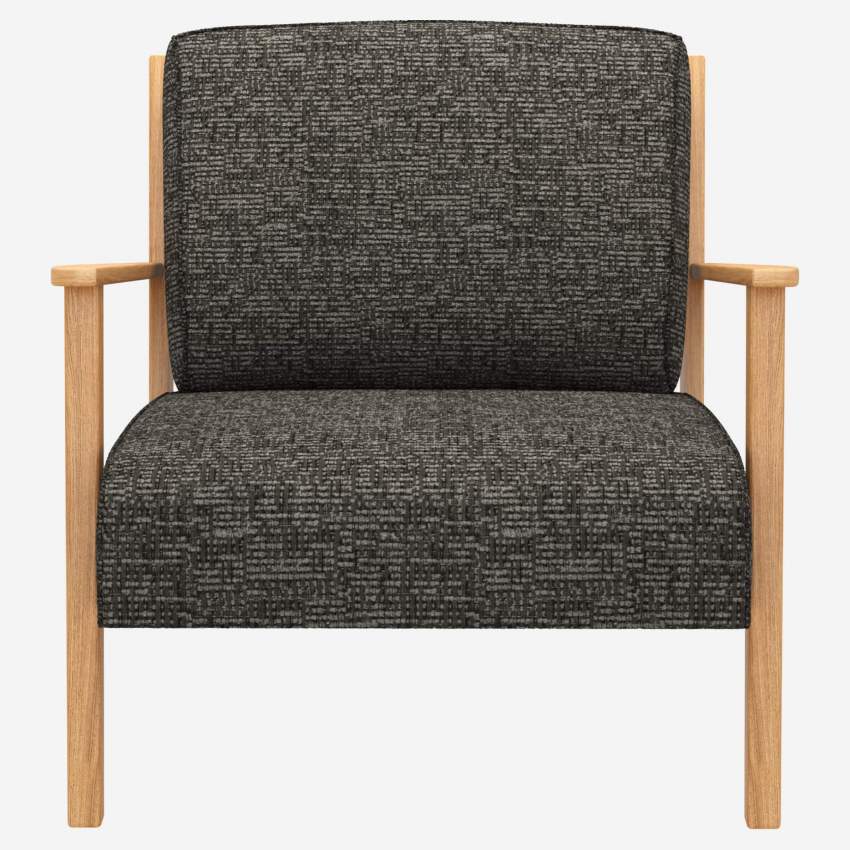 Fauteuil en tissu Alba - Gris nuage 