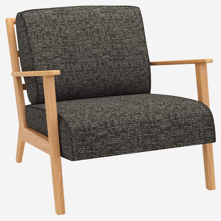 Fauteuil en tissu Alba - Gris nuage 