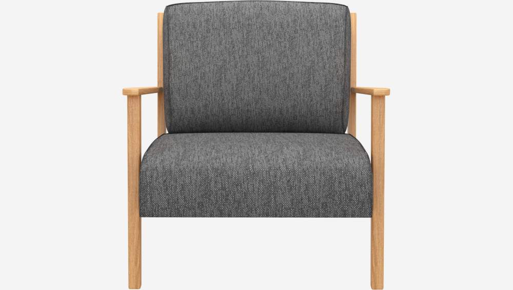 Fauteuil en tissu Copparo - Gris ardoise 