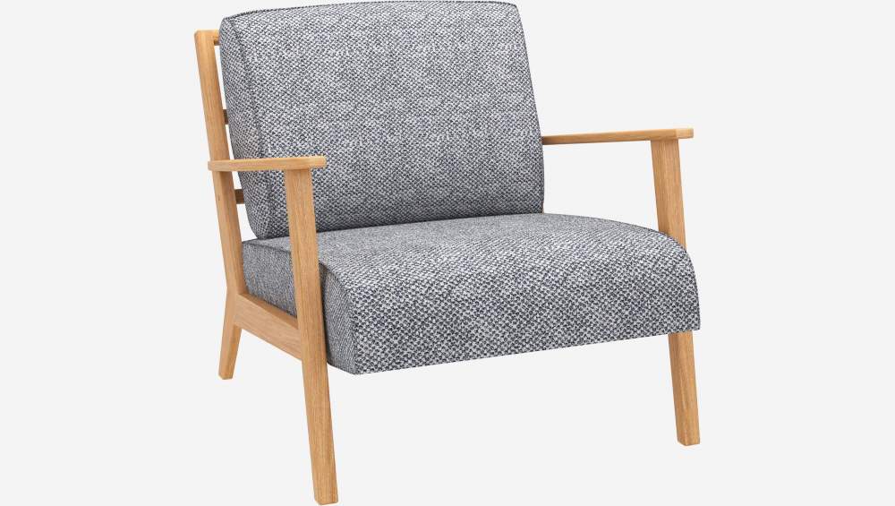 Fauteuil en tissu Bellagio - Bleu céleste 