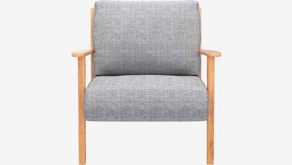 Fauteuil en tissu Melina - Gris asphalte 