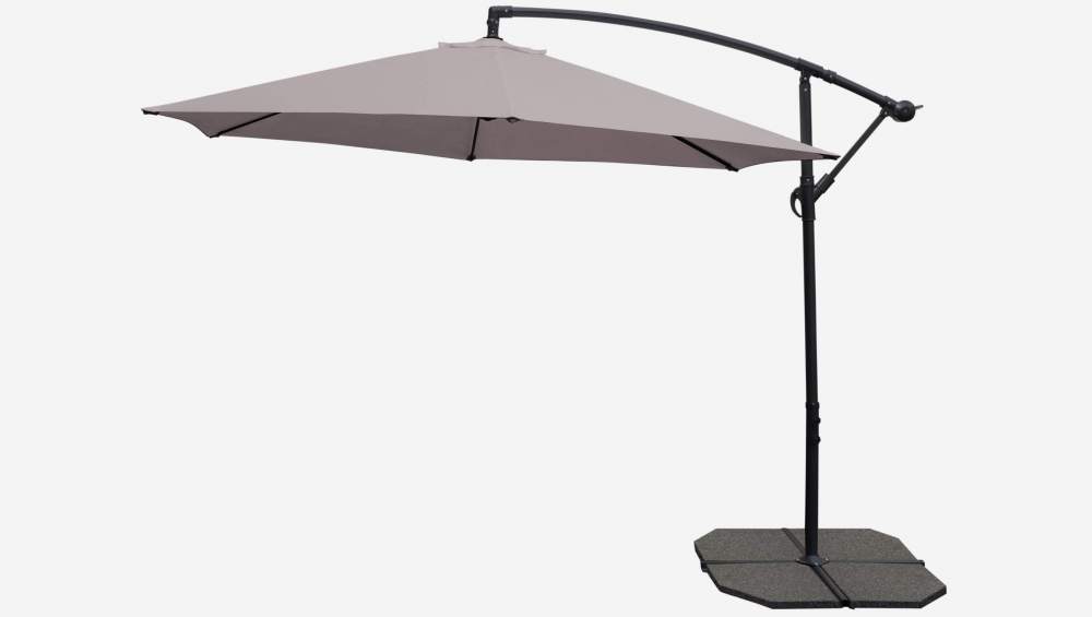 Parasol déporté - 300 cm - Taupe