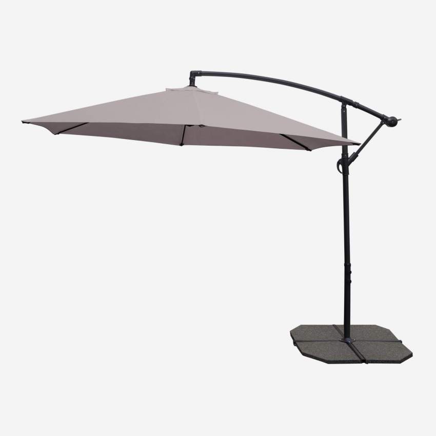 Parasol déporté - 300 cm - Taupe