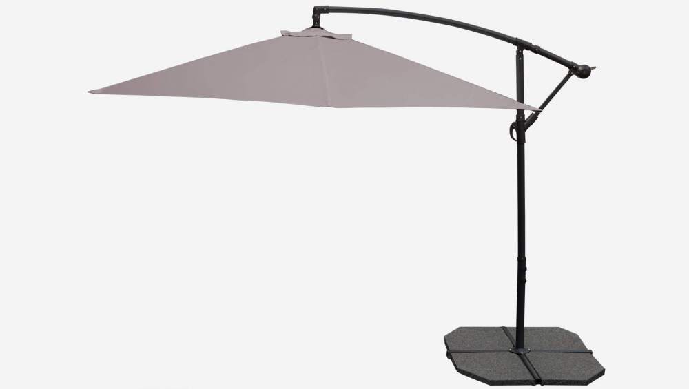 Parasol déporté - 300 cm - Taupe