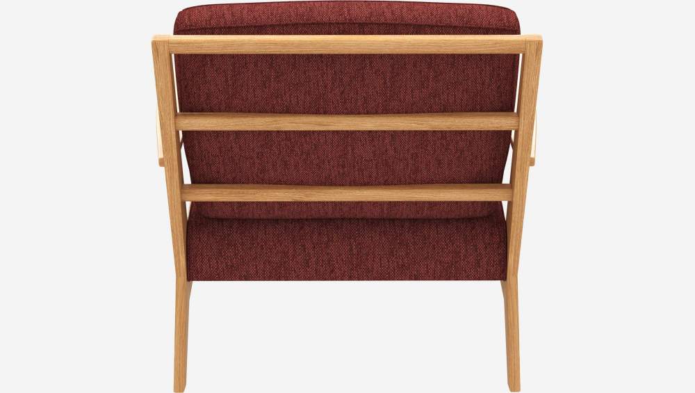 Fauteuil en tissu Copparo - Rouge amourette