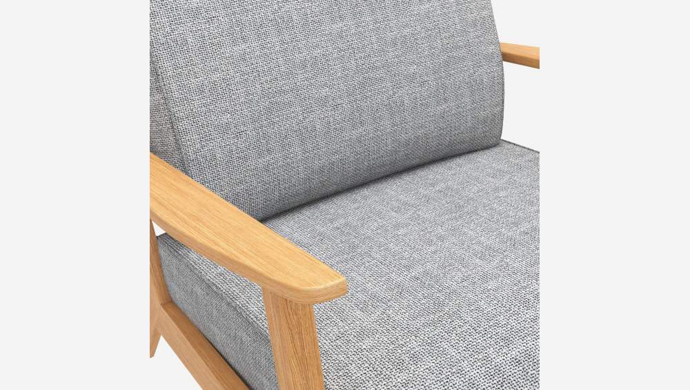 Fauteuil en tissu Melina - Gris asphalte 