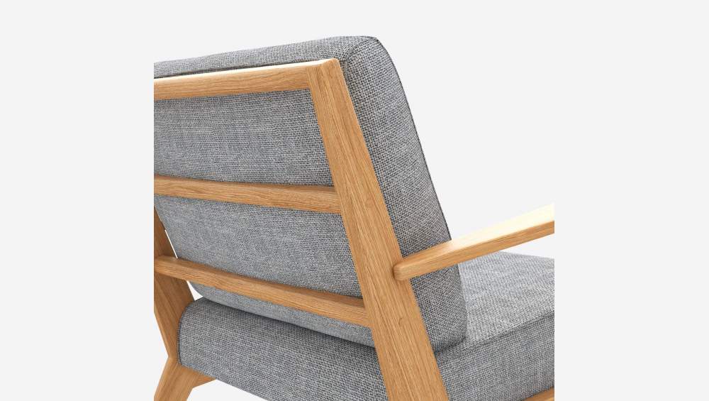 Fauteuil en tissu Melina - Gris asphalte 