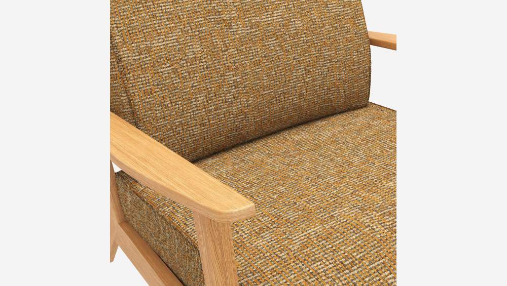 Fauteuil en tissu Alba - Jaune soleil 