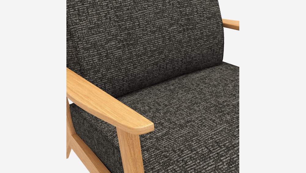 Fauteuil en tissu Alba - Gris nuage 