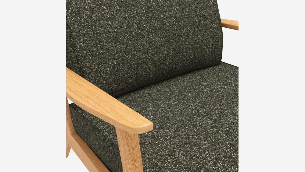 Fauteuil en tissu Lucca - Vert mousse 