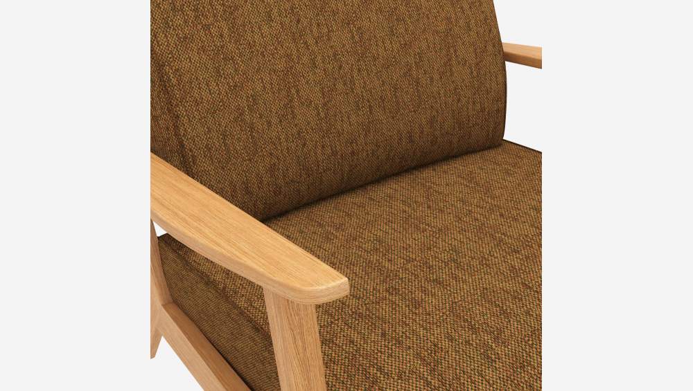 Fauteuil en tissu Copparo - Jaune moutarde