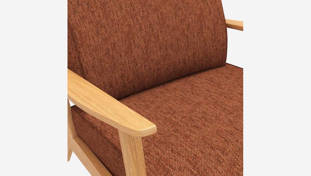 Fauteuil en tissu Copparo - Orange rouille 