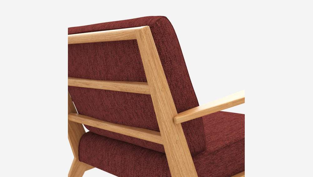 Fauteuil en tissu Copparo - Rouge amourette