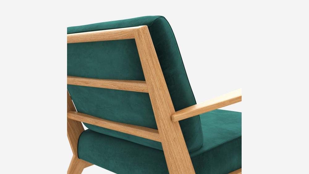 Fauteuil en velours - Vert émeraude 