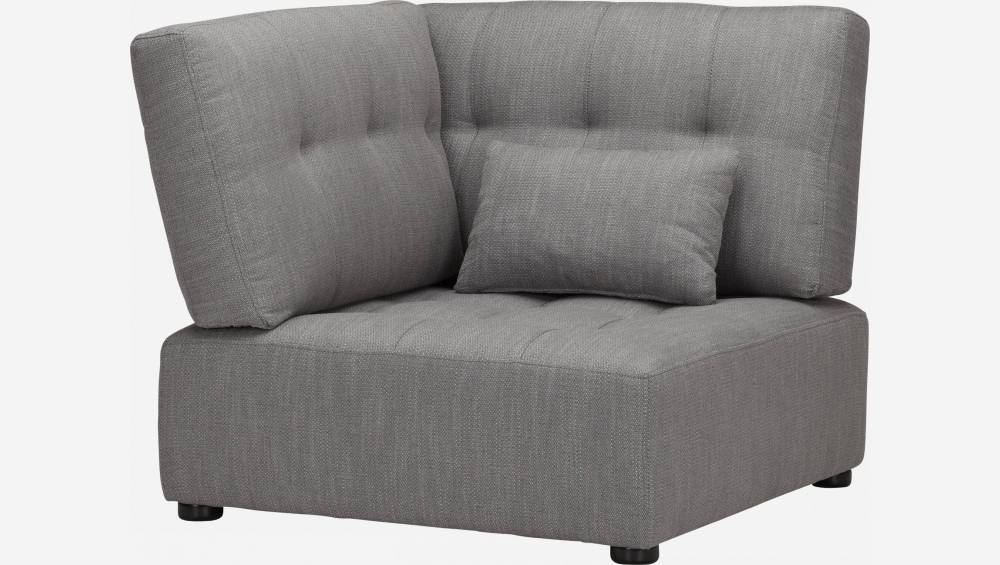 Chauffeuse d'angle gauche en tissu - Gris