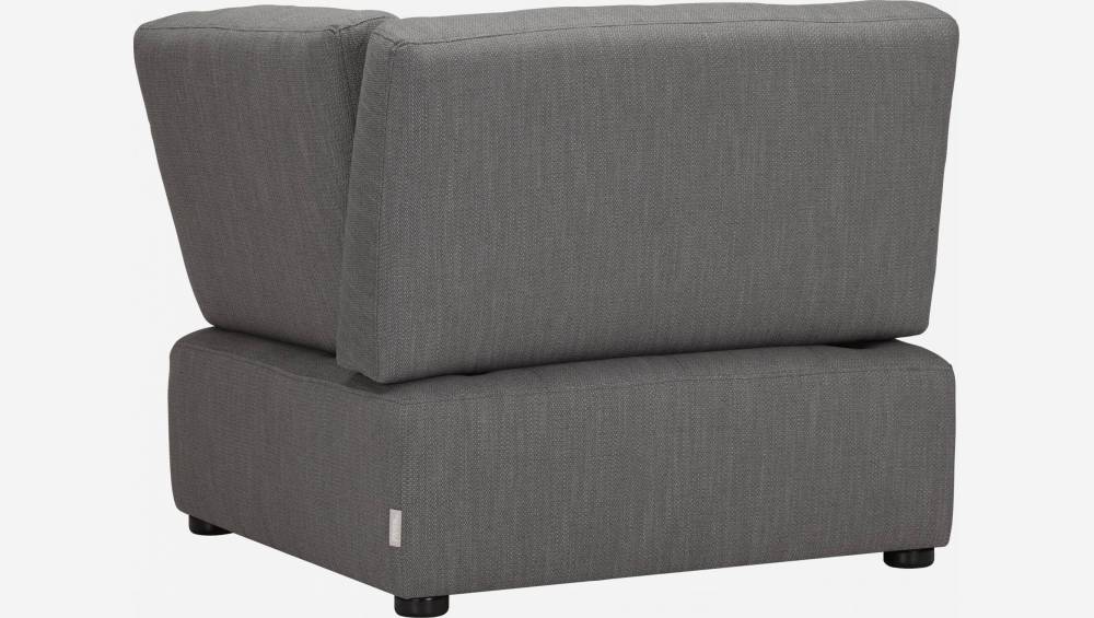 Chauffeuse d'angle droit en tissu - Gris