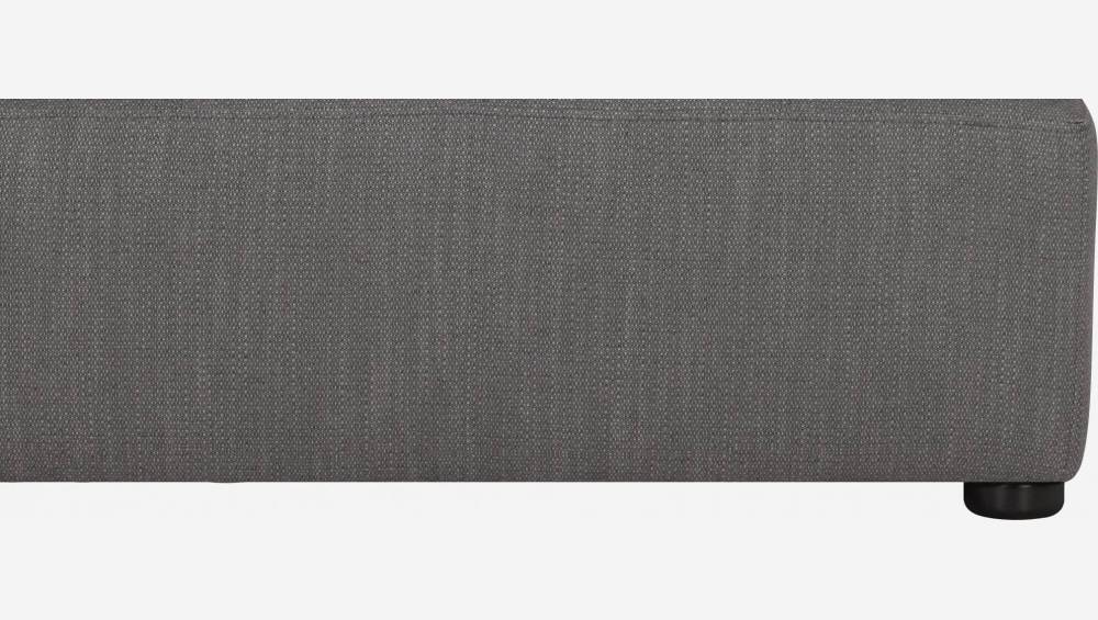 Chauffeuse d'angle droit en tissu - Gris