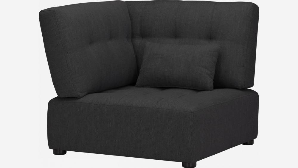 Chauffeuse d'angle gauche en tissu - Gris anthracite