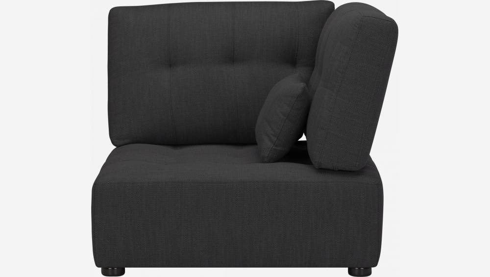 Chauffeuse d'angle gauche en tissu - Gris anthracite