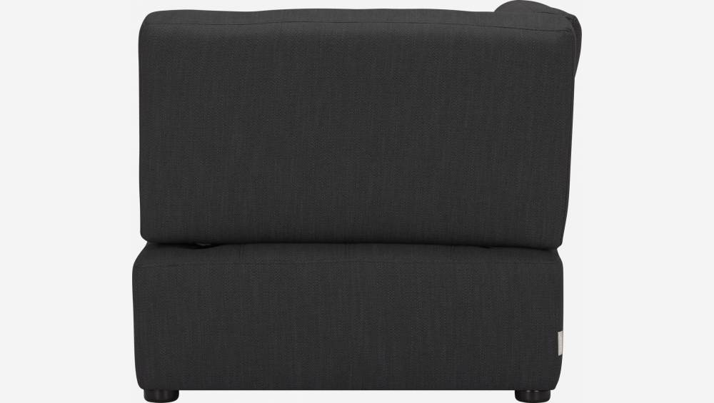 Chauffeuse d'angle gauche en tissu - Gris anthracite