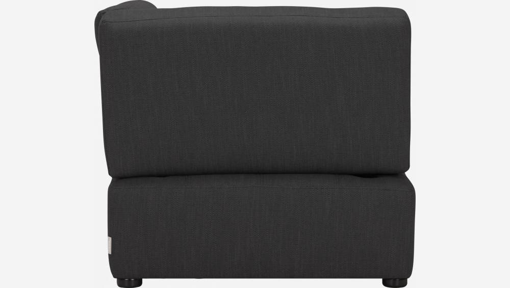 Chauffeuse d'angle droit en tissu - Gris anthracite