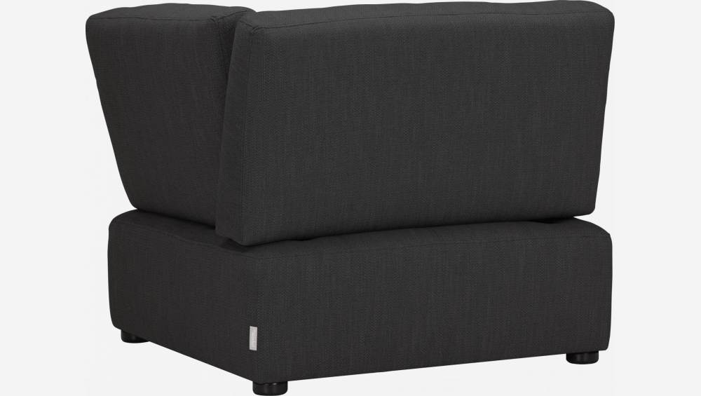 Chauffeuse d'angle droit en tissu - Gris anthracite