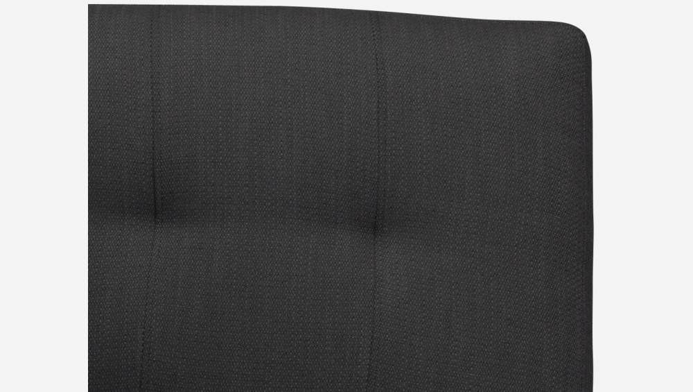 Chauffeuse d'angle droit en tissu - Gris anthracite