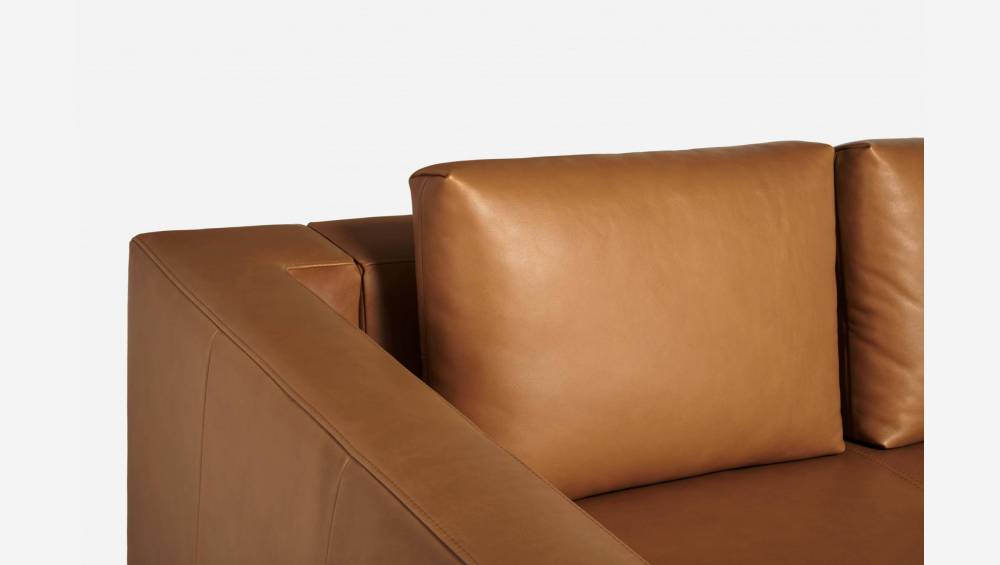 Canapé 3 places en cuir Vintage Leather - Marron cognac