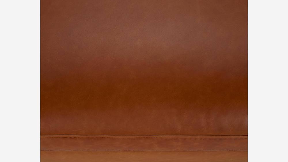 Repose-pieds en cuir Vintage Leather - Marron cognac