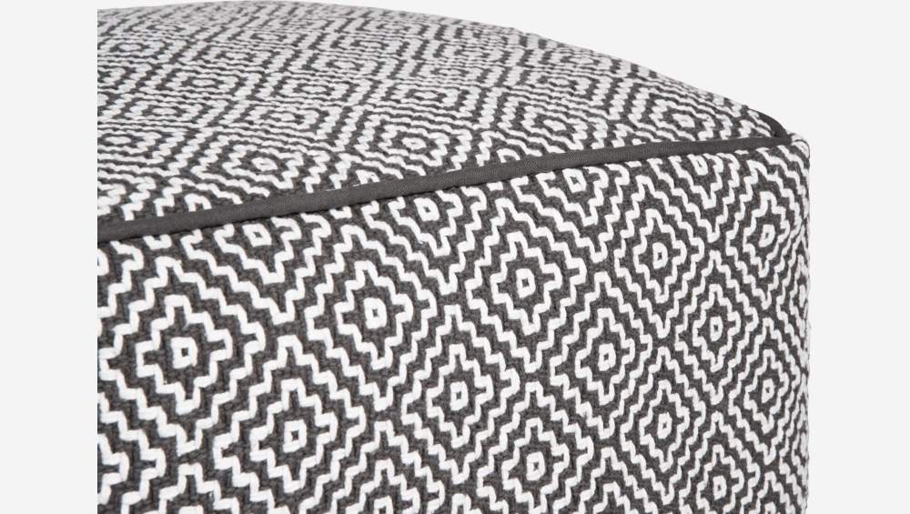 Pouf à motifs noir et blanc