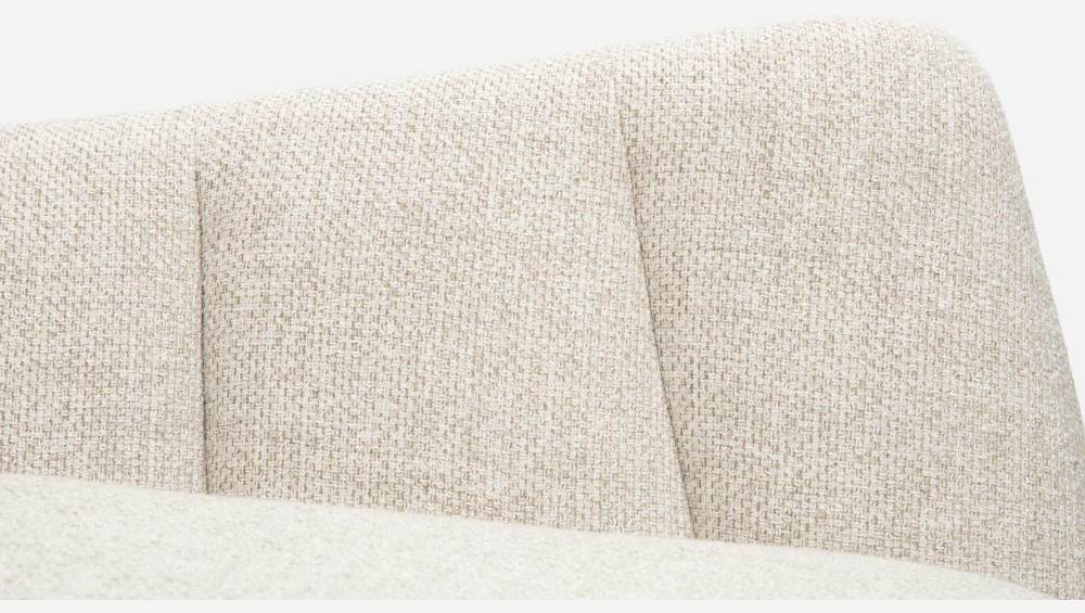 Fauteuil en tissu Lecce - Beige - Pieds chêne