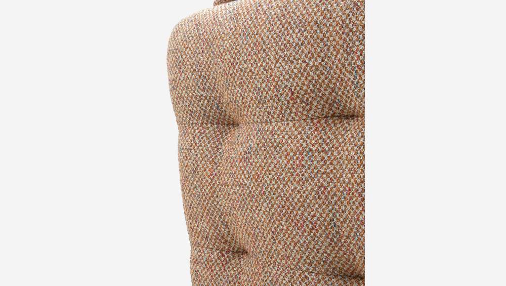 Fauteuil en tissu Bellagio - Orange aurore - Pieds chêne