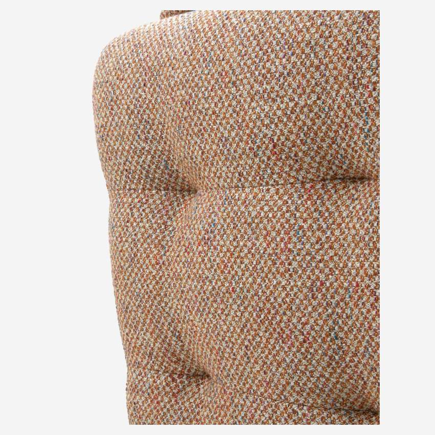 Fauteuil en tissu Bellagio - Orange aurore - Pieds chêne