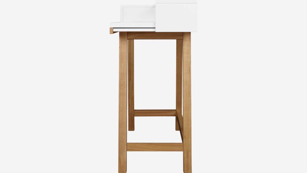 Bureau blanc et chêne