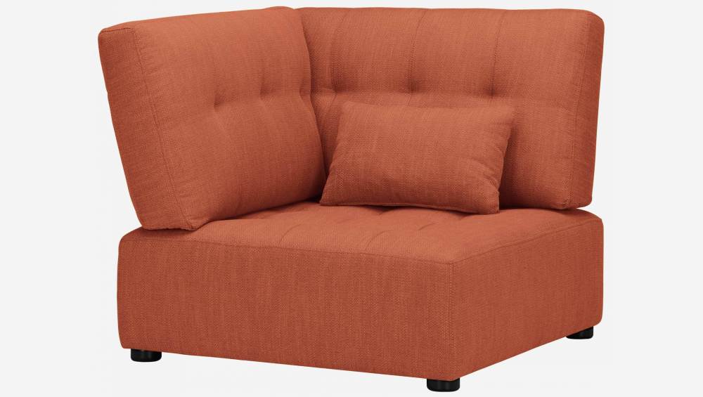 Chauffeuse d'angle gauche en tissu - Orange