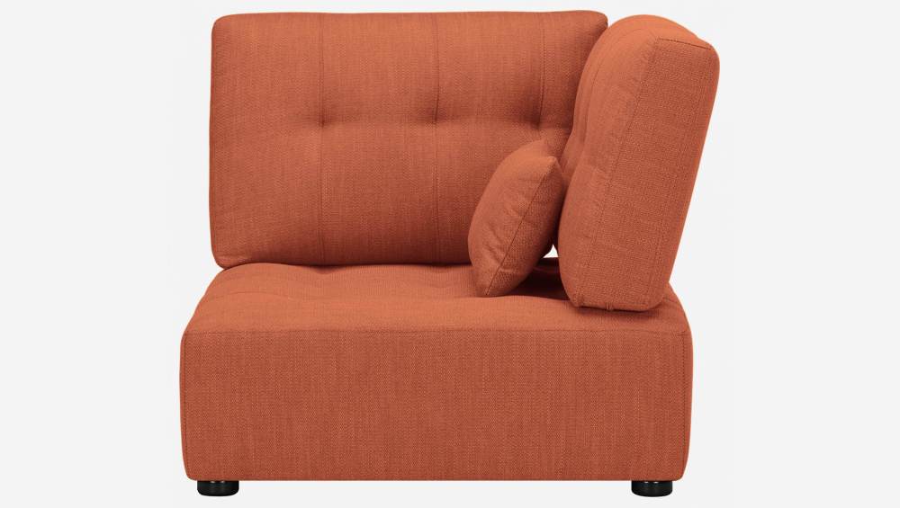 Chauffeuse d'angle gauche en tissu - Orange