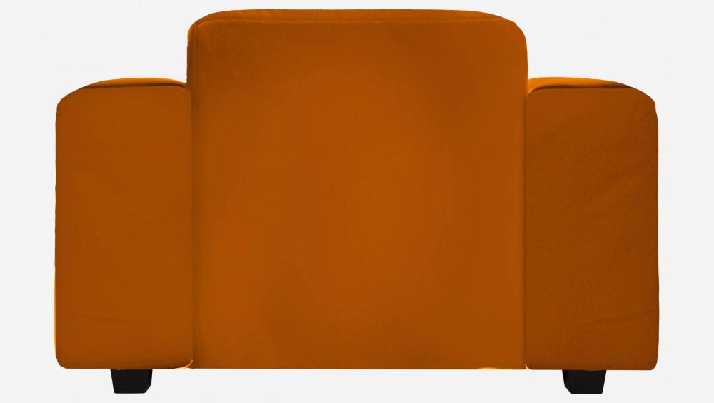 Fauteuil en velours - Jaune moutarde