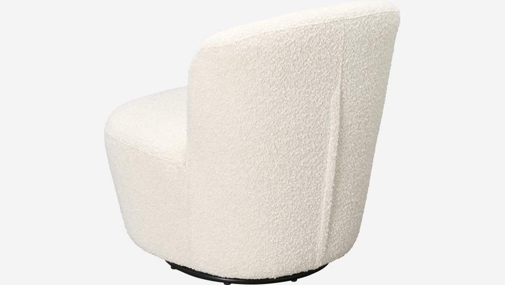 Fauteuil pivotant en tissu - blanc