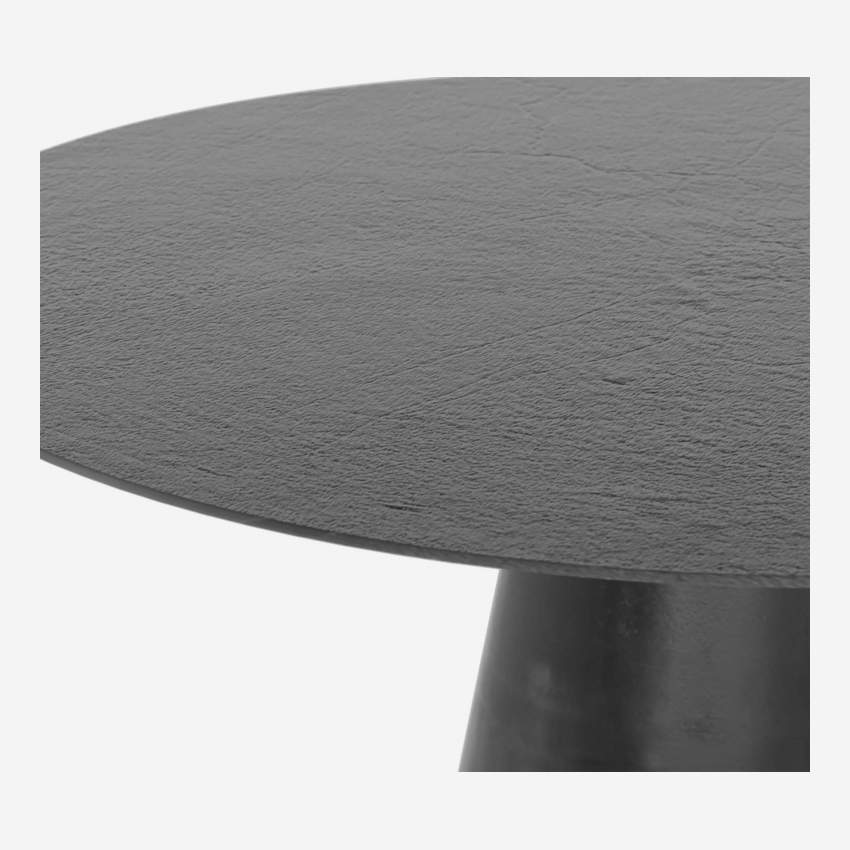 Table ronde en aluminium - Noir