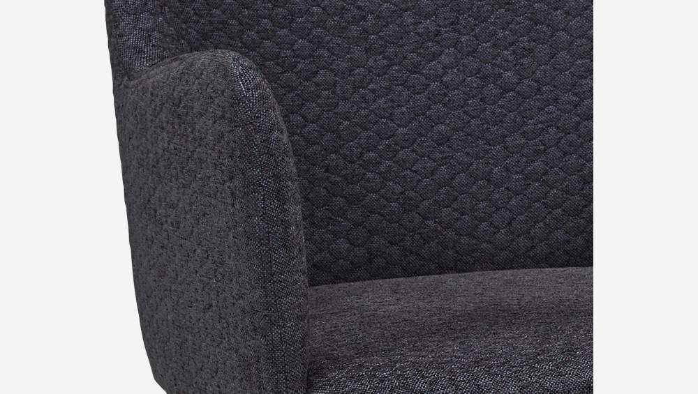 Fauteuil de table en tissu - Noir