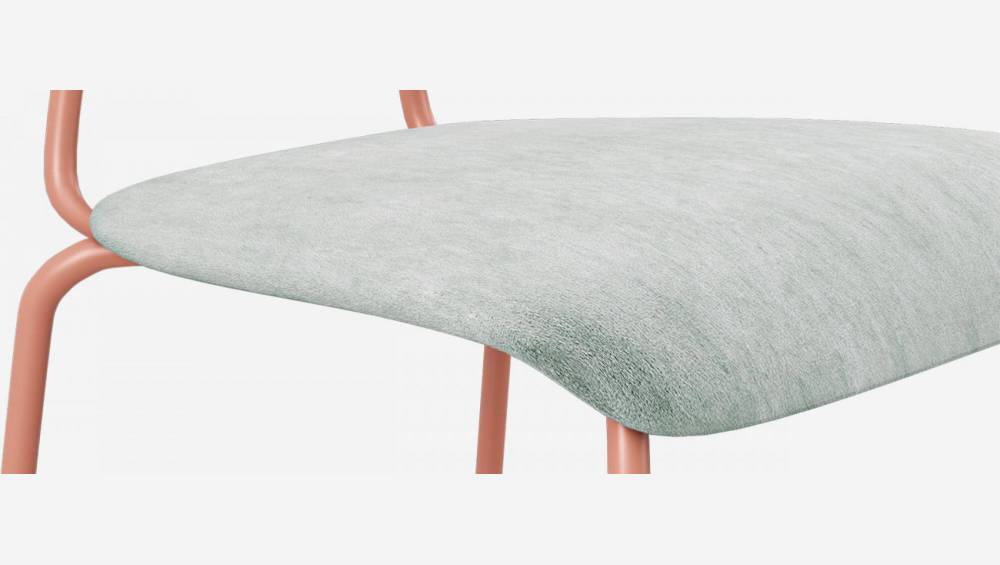 Chaise en chêne et tissu - Corail