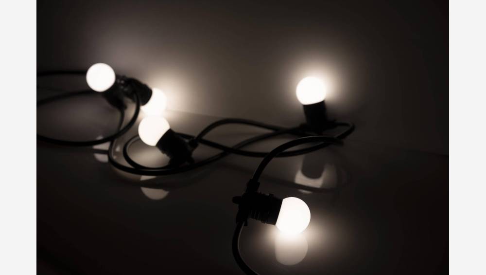 Set de 5 ampoules LED E27 pour guirlande d'extérieur - Blanc chaud