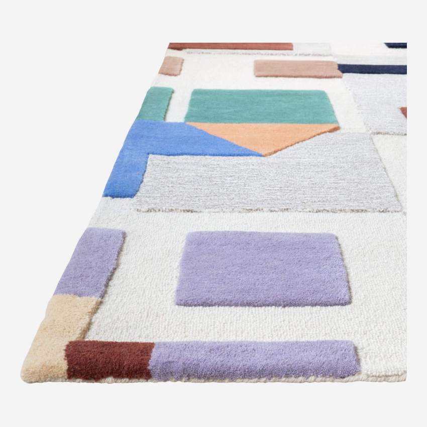 Tapis en laine tufté main - 170 x 240 cm - Multicolore - Design by Floriane Jacques