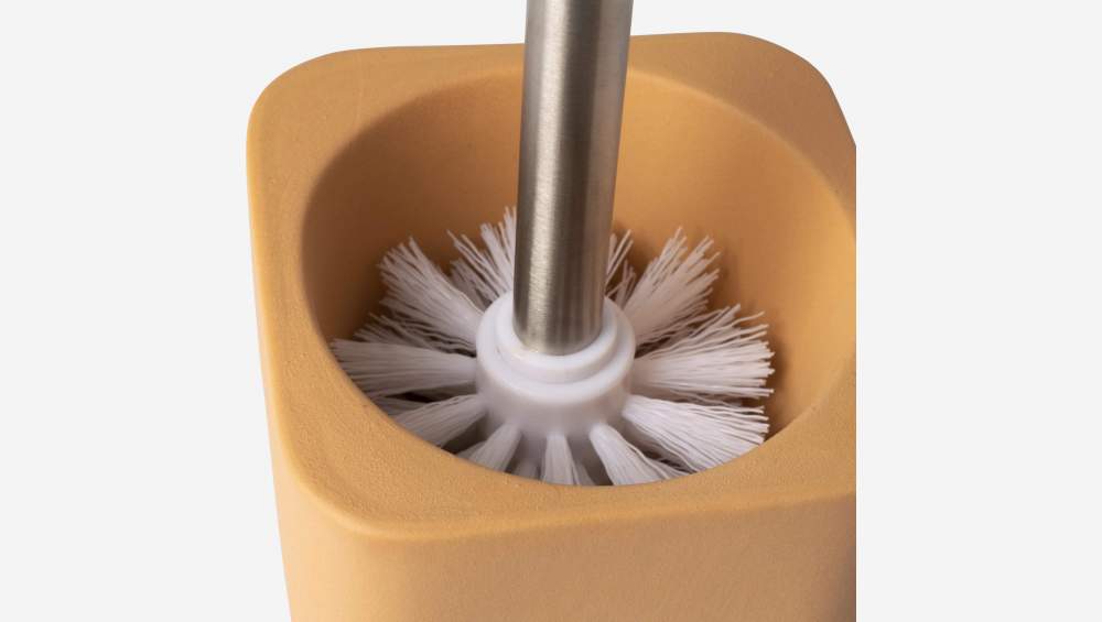 Brosse de toilettes en faïence - Orange et rose