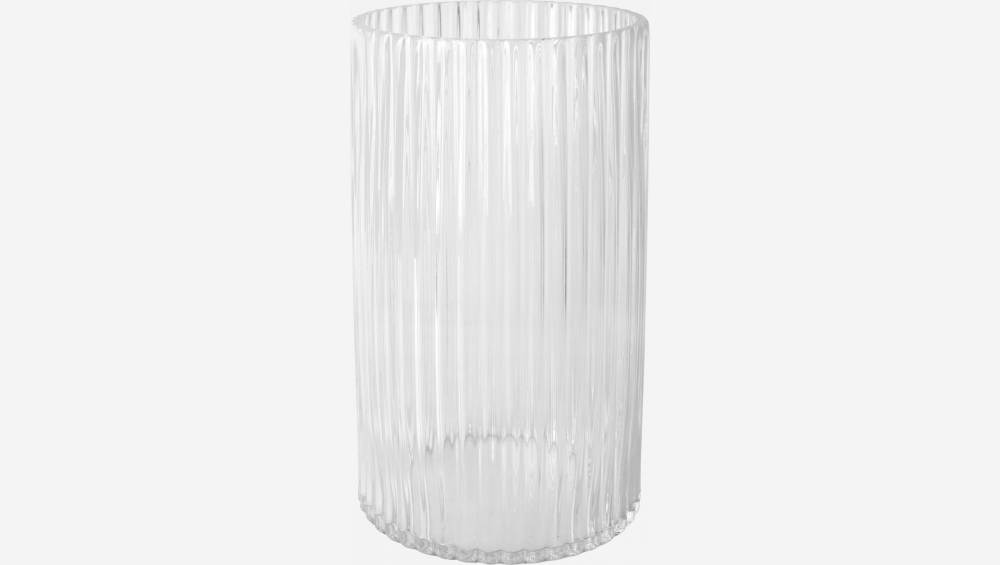 Vase en verre soufflé - 21 x 35 cm - Transparent