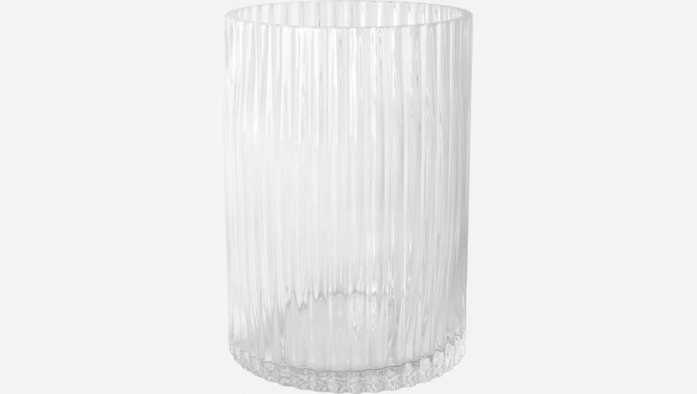 Vase en verre soufflé - 20 x 27 cm - Transparent